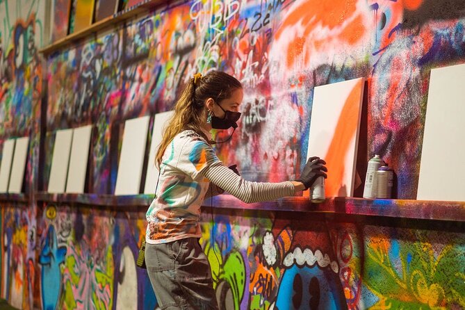 BYOB Spray Paint and Sip at Studio W.I.P. - Making your mini-canvas