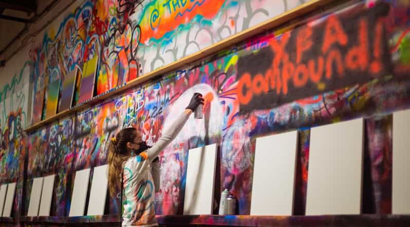 Chicago: BYOB Spray Paint and Sip Workshop - The first stage: stencils, spray cans, and a little courage