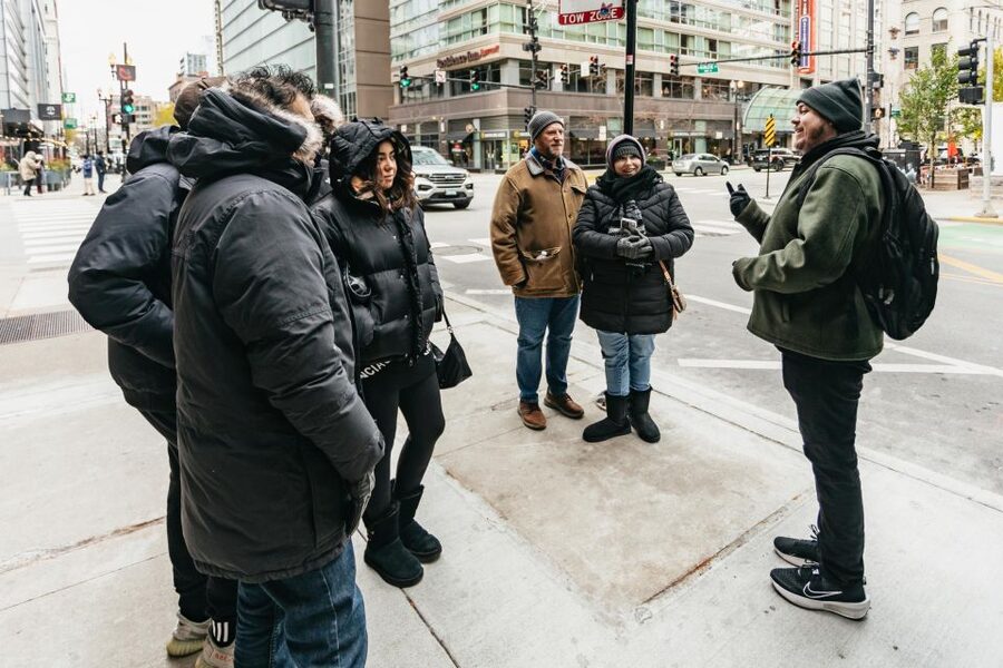 Chicago: Gangsters and Ghosts Guided Walking Tour - The Chicago Theatre and Loop landmarks