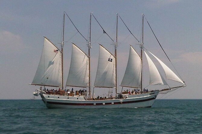 Chicago's Fireworks Show aboard Tall Ship Windy! - Sailing out beneath Chicago’s evening sky