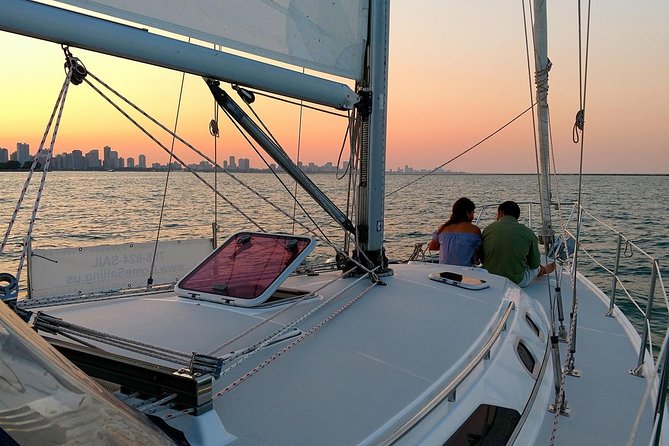 Serene Private Sunset Sail on Lake Michigan - Navy Pier, Chicago - The Chicago skyline from Lake Michigan